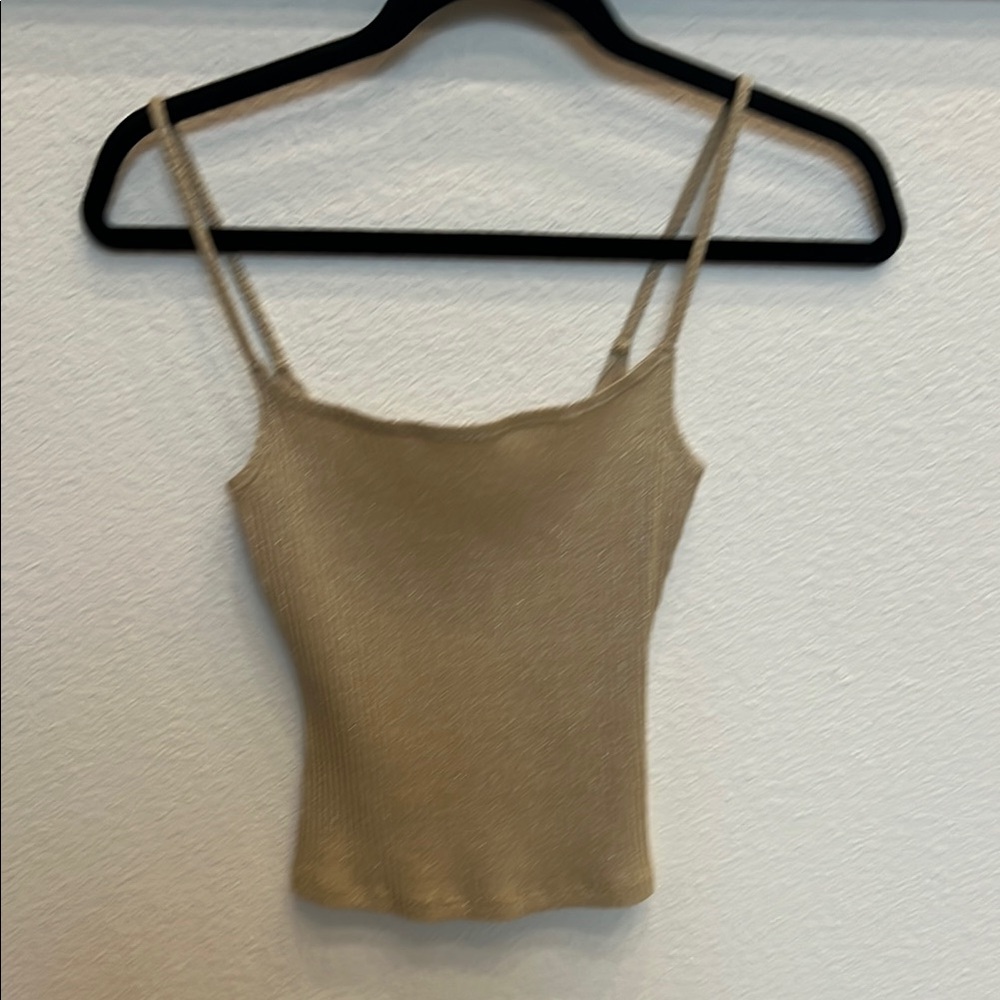 Reformation Tan Fitted Camisole Top